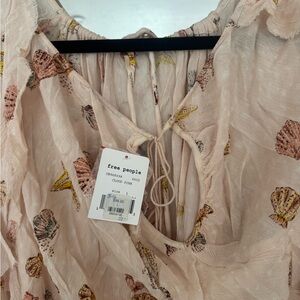 Free People Cream Butterfly Print Dress